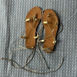 J. Crew Gold Sandals